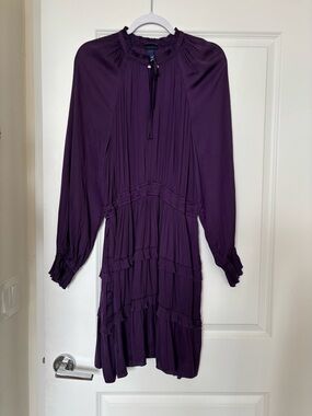 Scoop NYC Purple Long-Sleeve Dress